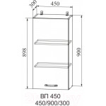 Шкаф навесной для кухни ДСВ Тренто ВП 450 правый