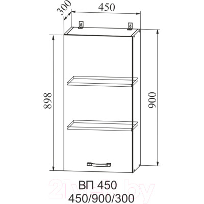 Шкаф навесной для кухни ДСВ Тренто ВП 450 правый