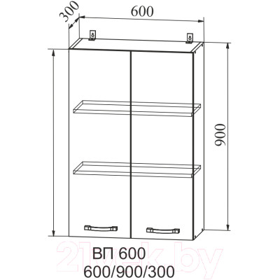 Шкаф навесной для кухни ДСВ Тренто ВП 600