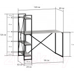 Письменный стол Loftyhome Мальборк Практик-Л / 1627831