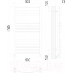 Полотенцесушитель водяной Terminus Авиэль П12 500x1000