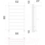 Полотенцесушитель водяной Terminus Анкона П8 500x800