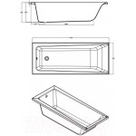 Ванна акриловая Cersanit Lorena 170x70