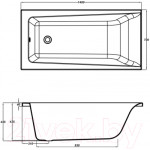 Ванна акриловая Cersanit Lorena 140x70