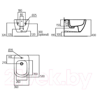 Биде подвесное Ideal Standard Tesi T457001