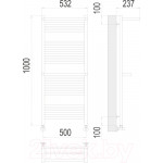 Полотенцесушитель водяной Terminus Аврора П20 500x1000