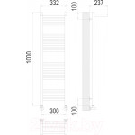 Полотенцесушитель водяной Terminus Аврора П20 300x1000