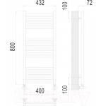 Полотенцесушитель водяной Terminus Аврора П16 400x800