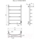 Полотенцесушитель электрический Тругор Пэк СП 5 80x50 / 298707