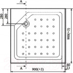 Душевой поддон Triton Квадратный ПД1 90x90x17