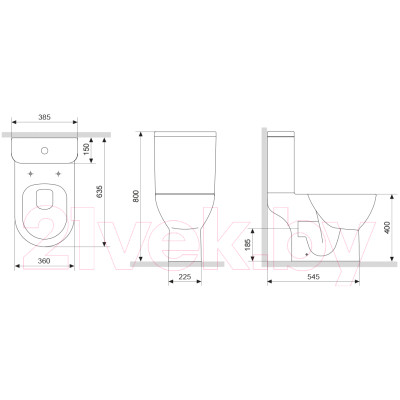 Унитаз напольный Damixa Luna DX46C8600SC