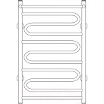 Полотенцесушитель водяной Gloss & Reiter Liza Lux.Л.50x80.ЛZ3.П1.G1