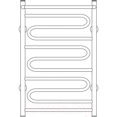 Полотенцесушитель водяной Gloss & Reiter Liza Lux.Л.50x80.ЛZ3.П1.G1