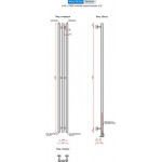 Полотенцесушитель водяной Ростела Мини 140x1500/3 (1/2