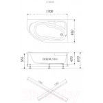 Ванна акриловая Triton София 170x95 Комфорт L