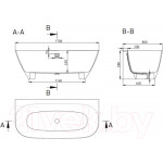 Ванна из искусственного мрамора Salini Sofia Wall 170x80 / 102512G