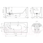 Ванна из искусственного мрамора Salini Ornella Kit 170x75 / 102411G