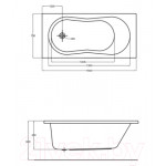 Ванна акриловая Cersanit Nike 150x70