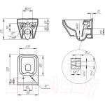 Унитаз подвесной Cersanit Crea Square Clean On / 63456