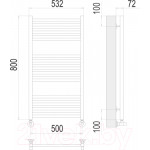 Полотенцесушитель водяной Terminus Аврора П16 500x800