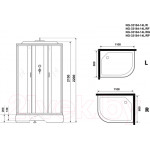 Душевая кабина Niagara NG-33184-14L 100x80