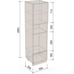 Шкаф-пенал кухонный Артём-Мебель 600мм СН-114.147