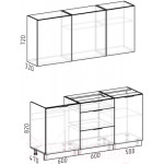 Кухонный гарнитур Интермебель Микс Топ-3 1.7м без столешницы
