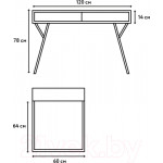 Письменный стол Crafto Лорд Лофт 01 120x60x78
