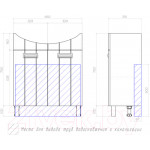 Тумба под умывальник Vigo Diana 700-1-2