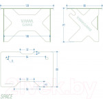 Геймерский стол Vmmgame Space 120 Dark Blue / ST-1BBE