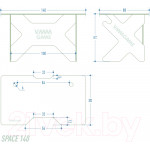 Геймерский стол Vmmgame Space 140 Dark Grey / ST-3BGY