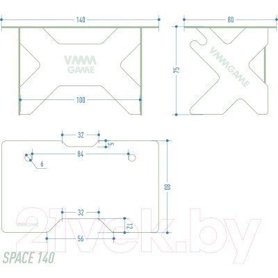 Геймерский стол Vmmgame Space 140 Dark Grey / ST-3BGY