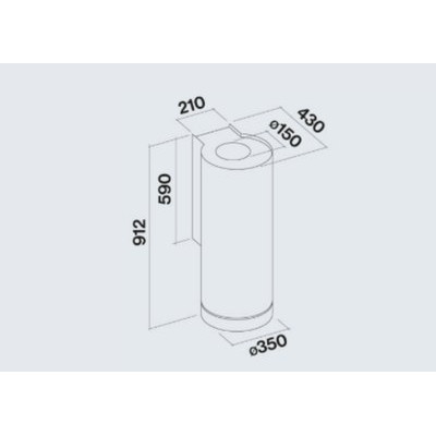 Вытяжка коробчатая Falmec Polar/Light Steel 35