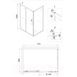 Душевая дверь Niagara NG-62-12A 120x190