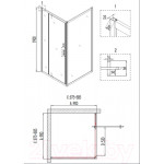 Душевой уголок Niagara Nova NG-6801-08 BLACK 90x90