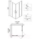 Душевой уголок Niagara Nova NG-6808-08 BLACK 90x90