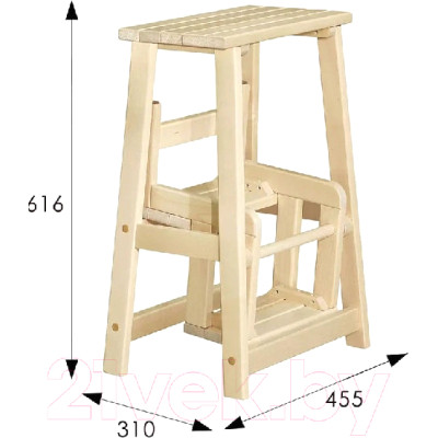 Табурет-лестница Мебелик Лак