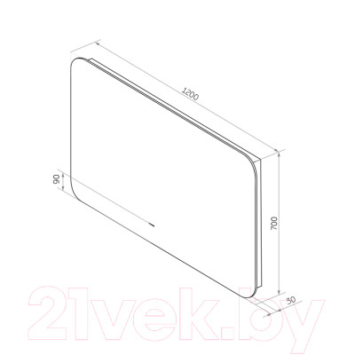 Зеркало Континент Burzhe Led 120x70