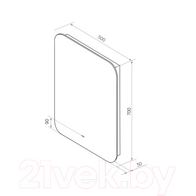 Зеркало Континент Burzhe Led 50x70