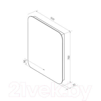 Зеркало Континент Burzhe Led 60x70