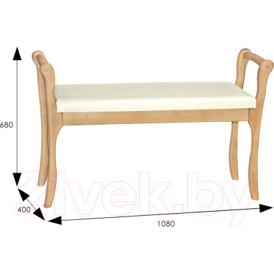 Банкетка Мебелик Скамья для прихожей с подлокотниками мягкая