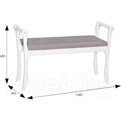 Банкетка Мебелик Скамья для прихожей с подлокотниками мягкая