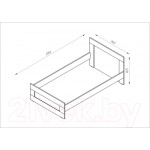 Односпальная кровать Mio Tesoro Сириус 90x200 2.02.04.170.1