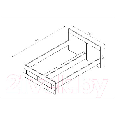 Полуторная кровать Mio Tesoro Сириус 120x200 2.02.04.180.1