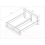 Полуторная кровать Mio Tesoro Сириус 140x200 2.02.04.190.1