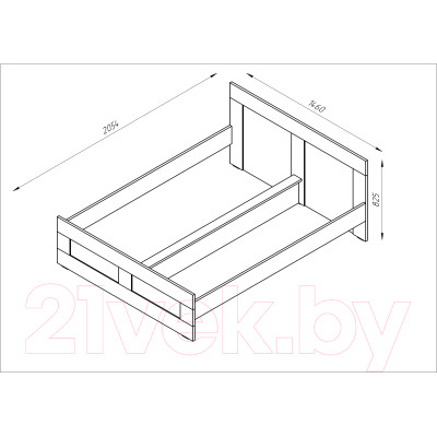 Полуторная кровать Mio Tesoro Сириус 140x200 2.02.04.190.1