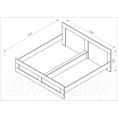 Двуспальная кровать Mio Tesoro Сириус 200x200 2.02.04.220.3