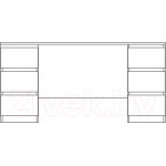 Письменный стол Mio Tesoro Кастор 6 ящиков 151x65 2.03.06.040.1