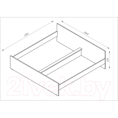 Двуспальная кровать Mio Tesoro Орион 200x200 2.01.04.110.3