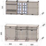Кухонный гарнитур Интерлиния Берес 1.8А